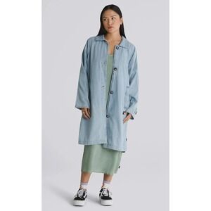 Vans Mac Denim‎ Jacket Womens Medium Light Wash Midi Skate